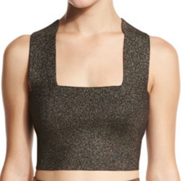♡$235 ICONIC A.L.C.™ ☆Ali☆ Bronze Metallic Crop Top♡ Size Medium♡ FLAWLESS♡ - Picture 4 of 11
